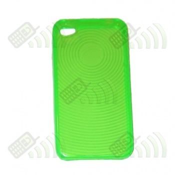 Funda Gel Iphone 4G Verde C&iacute;rculos