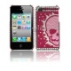 Carcasa trasera Calavera Iphone 4 Rosa