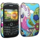 Carcasa trasera Floral Blackberry 8520/9300 Azul