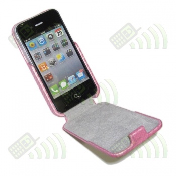 Funda Solapa iPhone 4 Rosa Claro