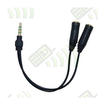 Duplicador de audio Negro/blanco para iPhone 