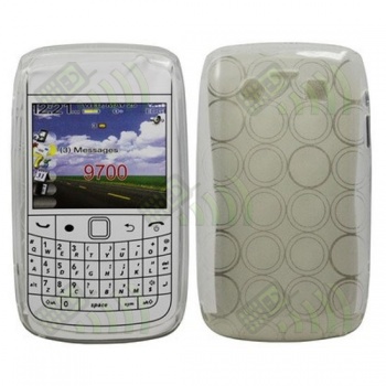 Funda Gel BB 9700/9780 Bold Transparente C&iacute;rculos