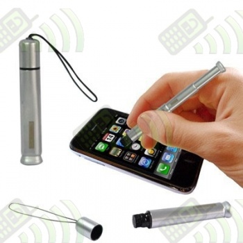 Lapiz Tactil para Iphone/Ipad/pantallas capacitivas Plateado