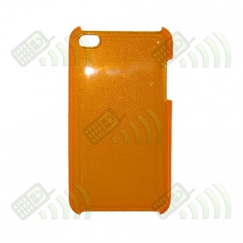 Carcasa trasera Ipod Touch 4 Naranja Semitransparente