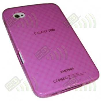 Funda Silicona Gel Samsung Galaxy Tab (GT-P1000) Rosa Diamond