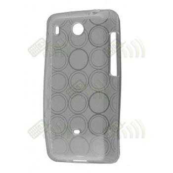 Funda Gel HTC Hero Transparente C&iacute;rculos