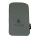 Funda terciopelo Gris Logo Iphone