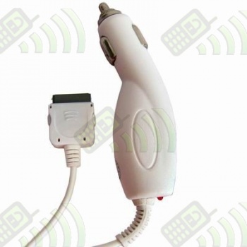 Cargador coche Ipad, Ipod Iphone Blanco