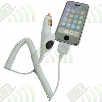 Cargador coche Ipad, Ipod Iphone USB Blanco