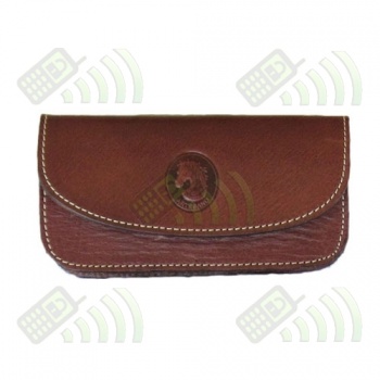 Funda Tel&eacute;fono Grande Mod.3 Cl&aacute;sica Piel color marr&oacute;n