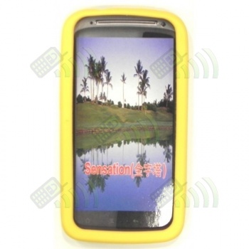 Funda Silicona HTC Sensation Amarilla