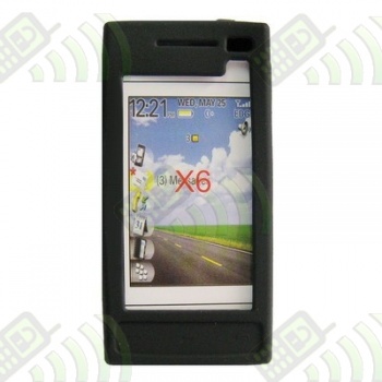 Funda Silicona Nokia X6 Negra