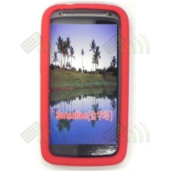 Funda Silicona HTC Sensation Roja