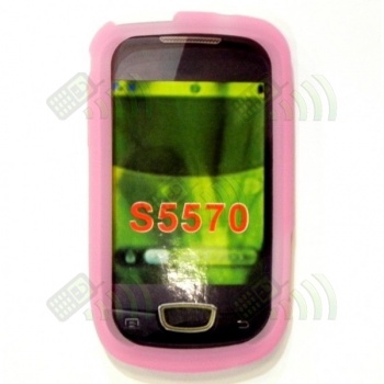 Funda Silicona Samsung Galaxy Mini S5570 Rosa
