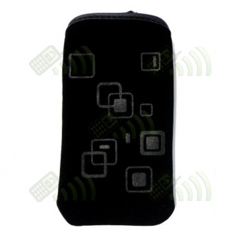Funda Neopreno Negra cuadrados 14x7,5cm Galaxy S / Xperia ARC