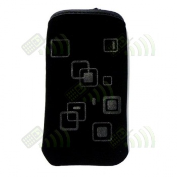 Funda Neopreno Negra cuadrados 12x6,5cm Nok 5800/5230/X6/C7...