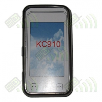 Funda Silicona Gel LG KC910 oscura semitransparente circulos