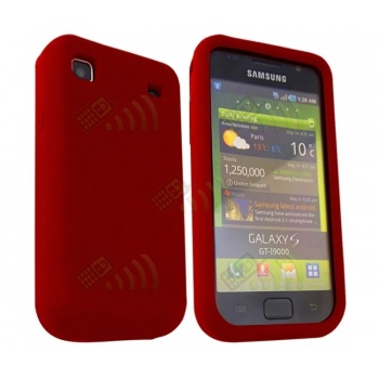 Funda Silicona Samsung Galaxy S i9000 / S Plus i9001 Roja