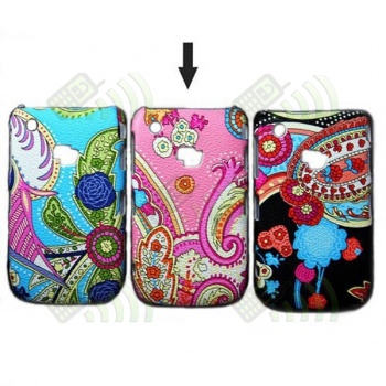 Carcasa trasera Floral Blackberry 8520/9300 Rosa