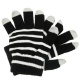 Guantes Blanco y Negro Pantalla capacitiva de móvil, iphone, ipad...