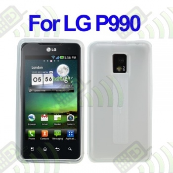Funda Gel Silicona LG Optimus 2X P990 Blanca