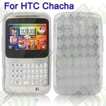 Funda Gel Silicona HTC ChaChaCha Transparante Rombos