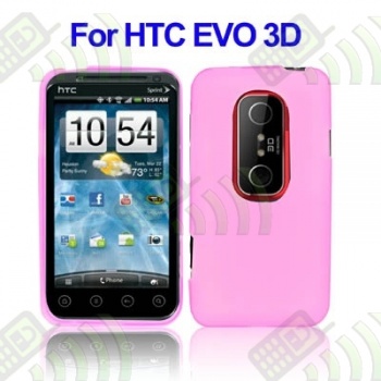 Funda Gel Silicona HTC EVO 3D Rosa
