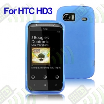 Funda Gel HTC 7 Trophy / Mozart HD3 Semitransparente Azul