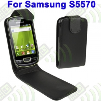Funda Solapa Samsung S5570 Galaxy Mini Negra A