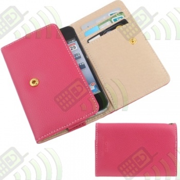 Funda Tipo Billetera Iphone 4 y 4S Rosa