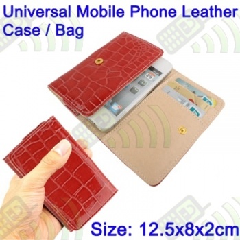 Funda Tipo Billetera Iphone 4 y 4S Cocodrilo Rojo
