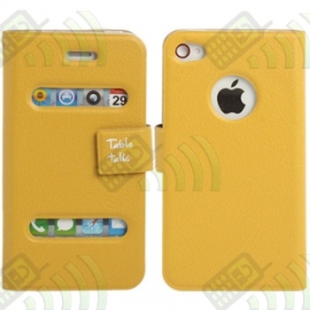 Funda Tipo Solapa Iphone 4 y 4S Amarillo