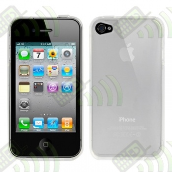 Funda Gel iPhone 4 & 4S Blanco Semitransparente