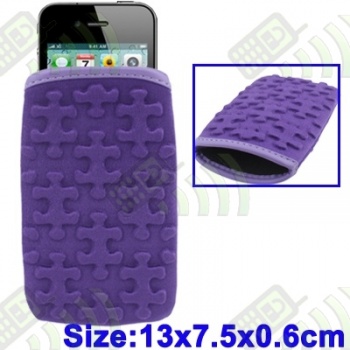 Funda Neopreno Puzzle acolchada Morada 13x7,5x0,6cm