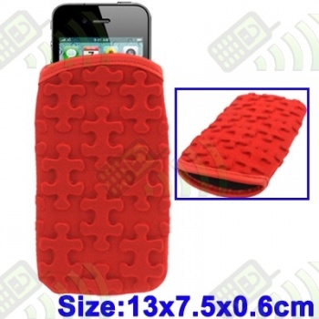 Funda Neopreno Puzzle acolchada Roja 13x7,5x0,6cm