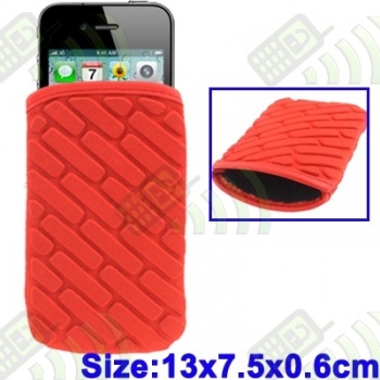 Funda Neopreno Ladrillos acolchada Roja 13x7,5x0,6cm