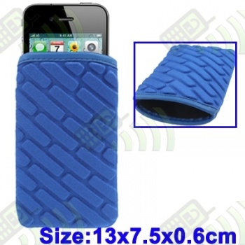 Funda Neopreno Ladrillos acolchada Azul 13x7,5x0,6cm