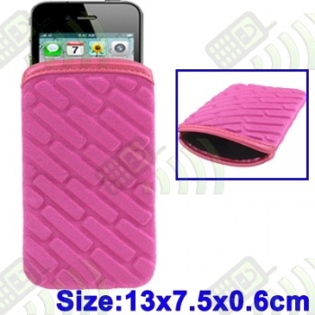 Funda Neopreno Ladrillos acolchada Rosa 13x7,5x0,6cm