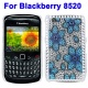 Carcasa trasera Blackberry 8520 Estrella Diamantes incrustados