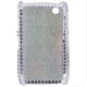 Carcasa trasera Blackberry 8520 Estrellas Moradas Diamantes incrustados
