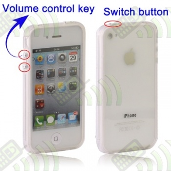 Bumper / Marco Antigolpes Botones Iphone 4 / 4S Transparente