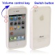 Bumper / Marco Antigolpes Botones Iphone 4 / 4S Blanco y Trasparente