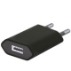 Cargador USB a enchufe 1A Negro