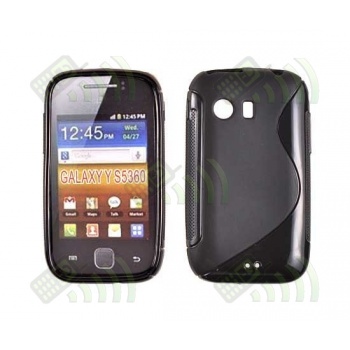 Funda Gel Samsung Galaxy Y / S5360 Negro Brillo y Mate
