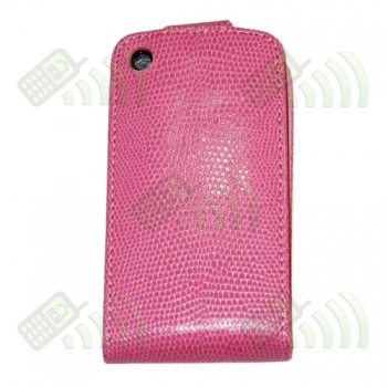 Funda Solapa para iPhone 3G/3GS piel de serpiente Rosa