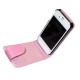 Funda Solapa para iPhone 4G/4S piel de serpiente Rosa