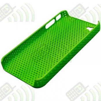 Carcasa trasera Iphone 4 Perforada Verde Fluorescente