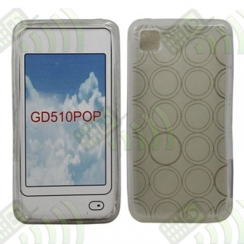 Funda Gel LG GD510 POP Transparente C&iacute;rculos