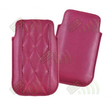Funda Saco para HD2, Desire, Desire S y similares. Rosa con rombos