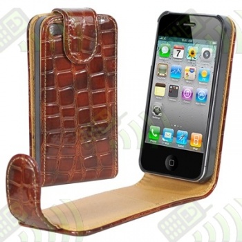 Funda Solapa iPhone 4 Cocodrilo